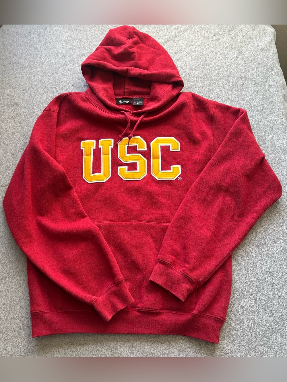 Heritage Burgundy USC Pullover Hoodie with Yellow Lettering